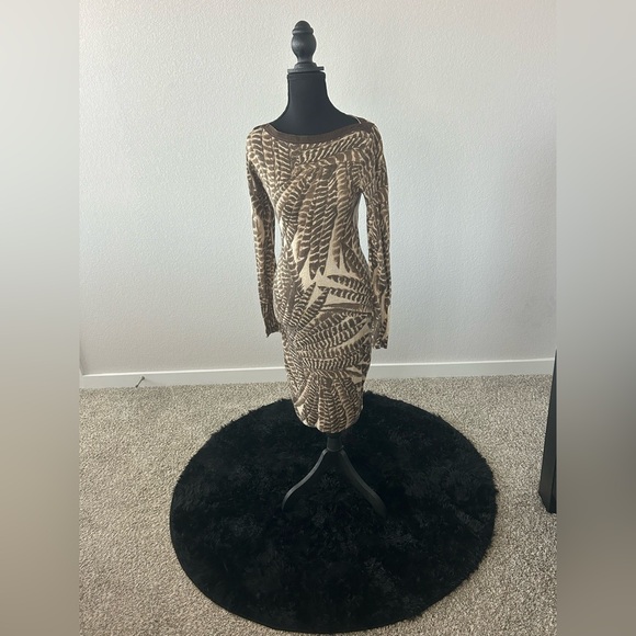Ralph Lauren Tan knit sweater dress - Picture 1 of 4